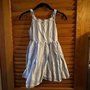 Tahari Girls light blue and white with silver sparkles strappy dress - size 8